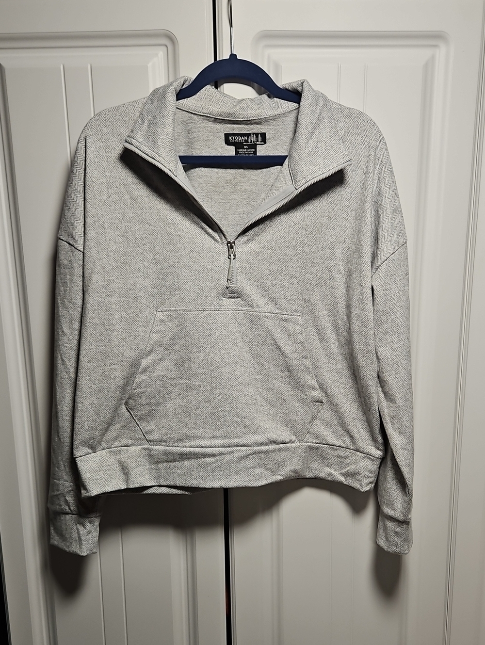 Kyodan Outdoor Womens Heather Light Gray Quarter-Zip Pullover